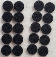 W&M - Hook & Loop - Velcro Black Dots (20mm x 10pcs)