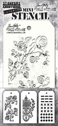 Stampers Anonymous - Tim Holz Mini Layering Stencil - Set 53 (3pcs)