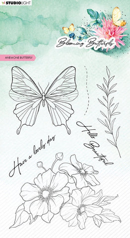 Studio light - Essentials Collection Stamp - Blooming Butterfly no.359